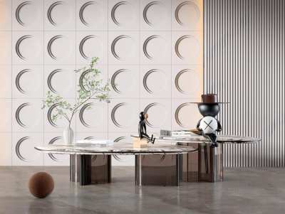 现代茶几3D模型下载